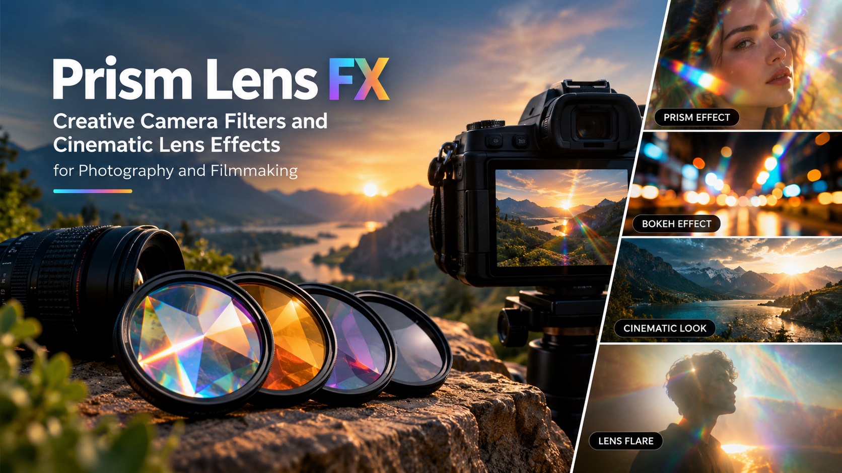 Prism Lens FX creative camera filters and cinematic lens effects for photography and filmmaking